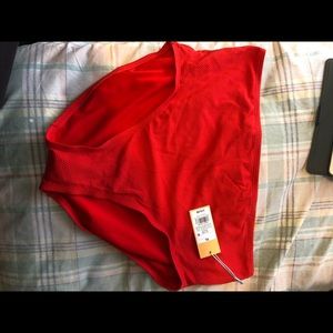 High waisted swim bottoms